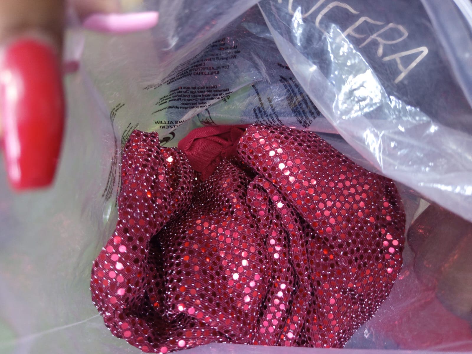 Burgundy dress