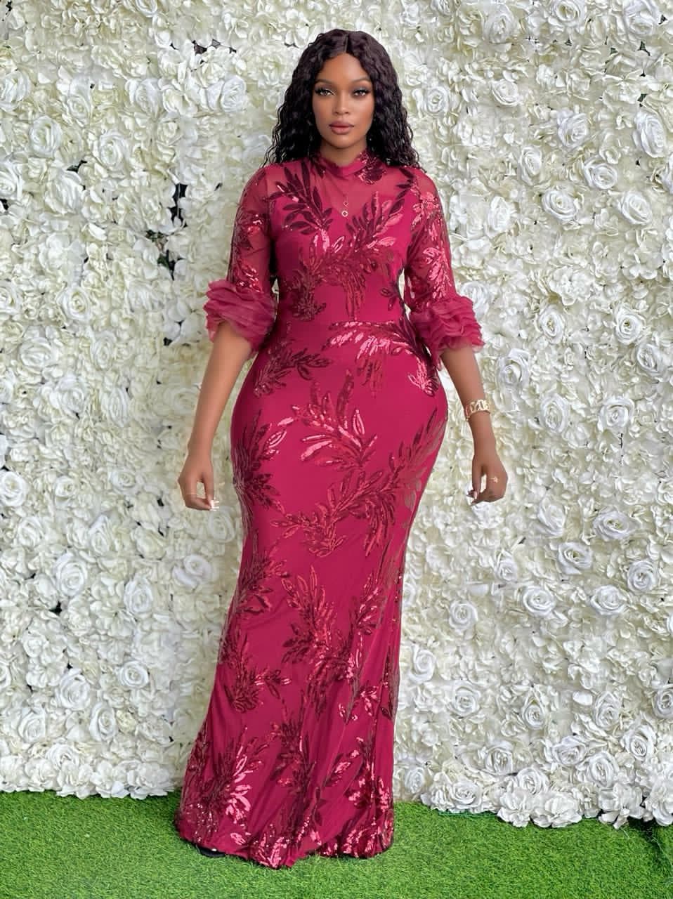 Burgundy short sleeved - Image 1